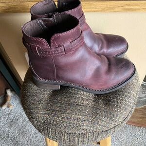 Clarks leather booties